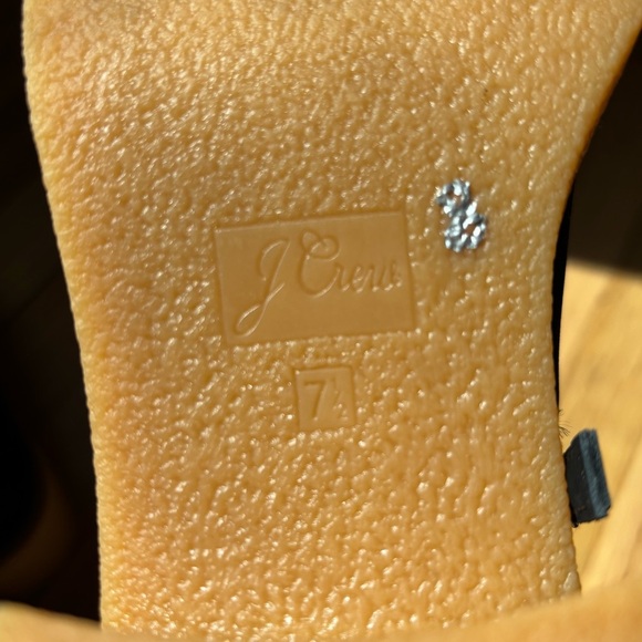 J. Crew Sherpa Stacked Heel Boots Leather Women’s Size 7.5 Faux Fur Lining - Picture 9 of 9